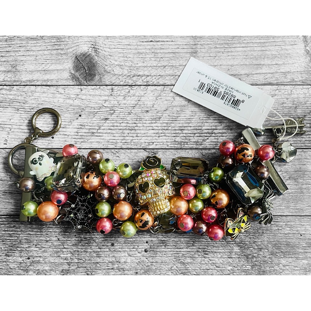 PRICE FIRM Betsey Johnson Skull Bib Statement Bracelet